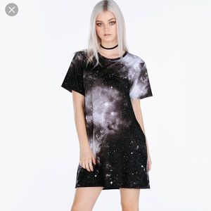 Black Milk galaxy mono tee dress XS